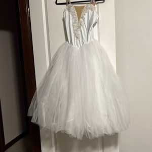 White Ballet Costume w/ Romantic Tutu